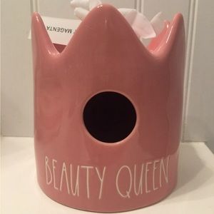 Rae Dunn beauty queen pink crown birdhouse